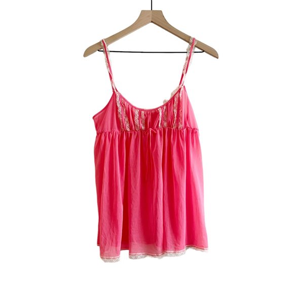 Victoria's Secret Other - Vintage Victoria's Secret Pink Babydoll Tank Dress Large